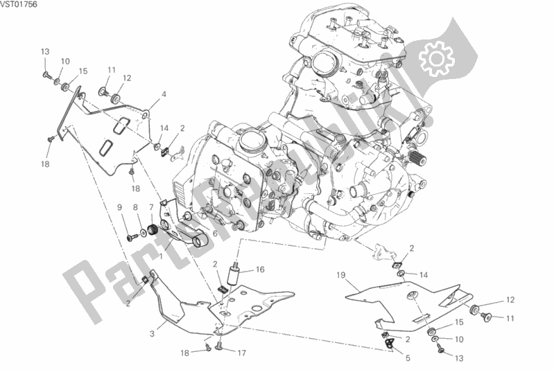 Todas as partes de 34b - Carenagem do Ducati Multistrada 1260 S ABS USA 2020
